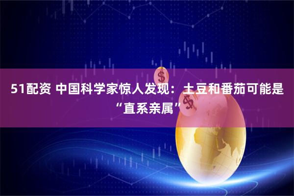 51配资 中国科学家惊人发现：土豆和番茄可能是“直系亲属”
