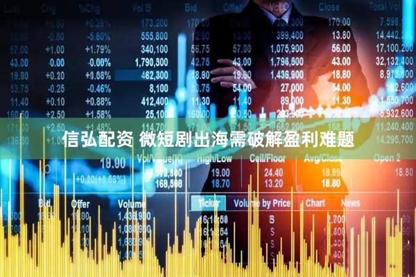 信弘配资 微短剧出海需破解盈利难题